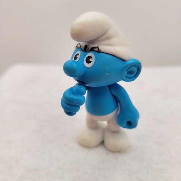THE SMURFS Lot of Vintage Plush PVC Figures 5 pcs - Wallace Berrie Peyo Schleich - Picture 9 of 14